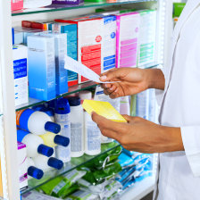 pharmacist finding the medicine