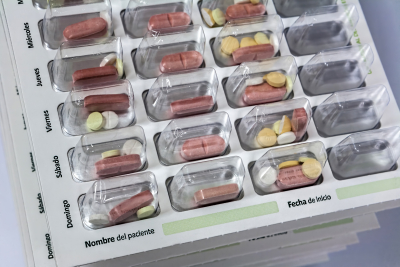 pills with pill organizer